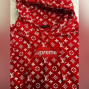 Louis Vuitton Supreme Box Logo Hoodie Medium